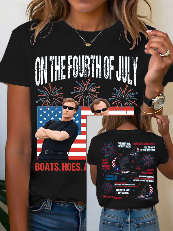 Women's  ON THE FOURTH OF JULY Print T-Shirt