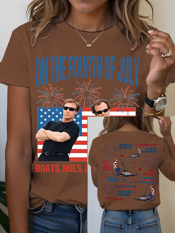 Women's  ON THE FOURTH OF JULY Print T-Shirt