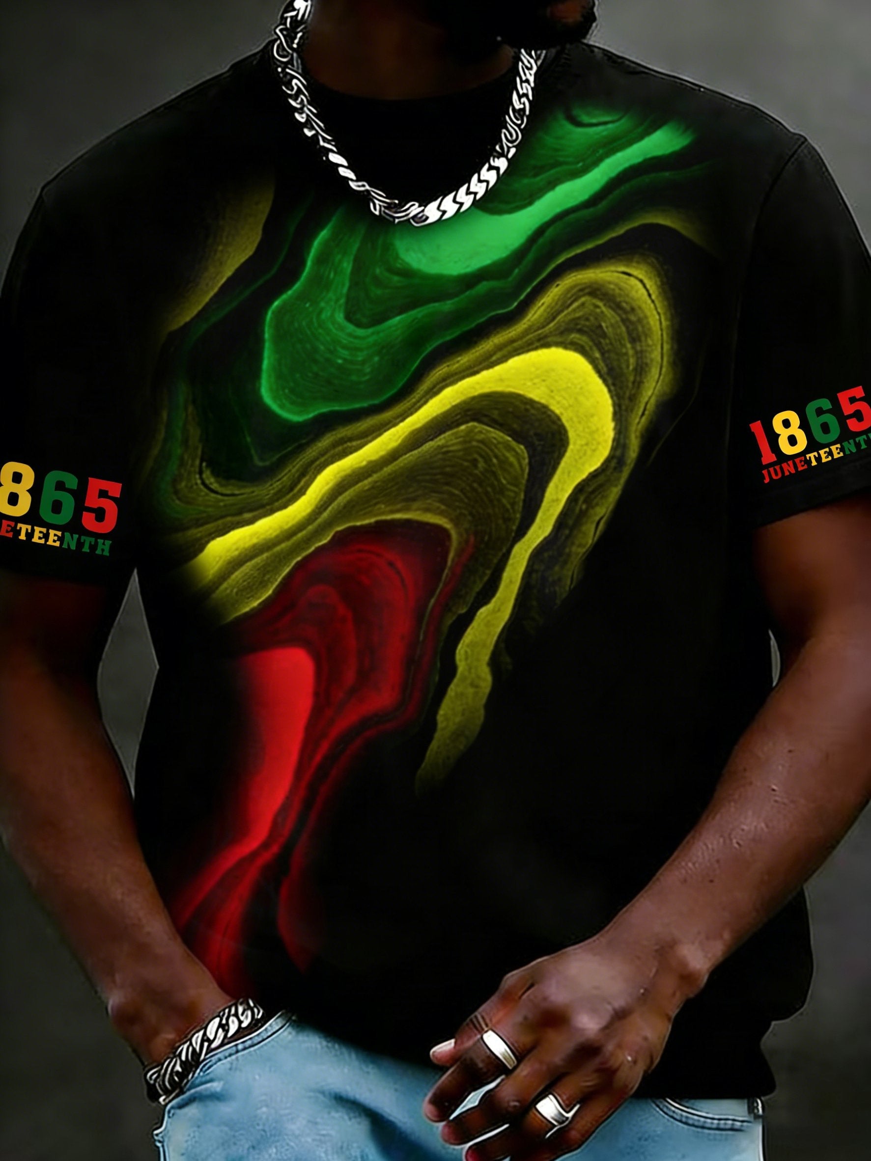 Men's Black Juneteenth Short-Sleeve T-Shirt