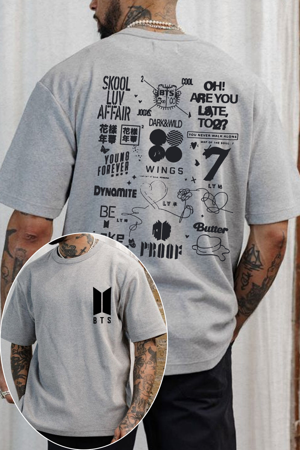 BTS Double-Sided Printed T-Shirt
